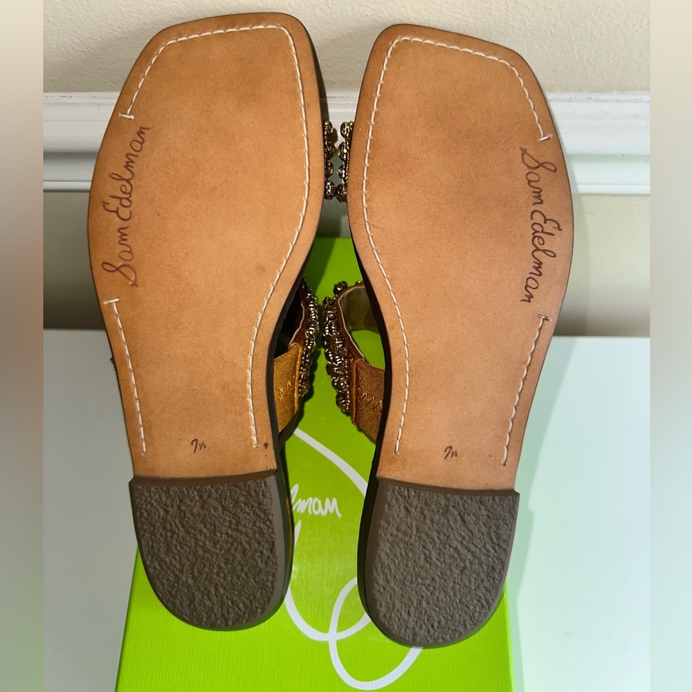 COPY - Sam Edelman Ezel yellow satin sandals - Picture 5 of 7